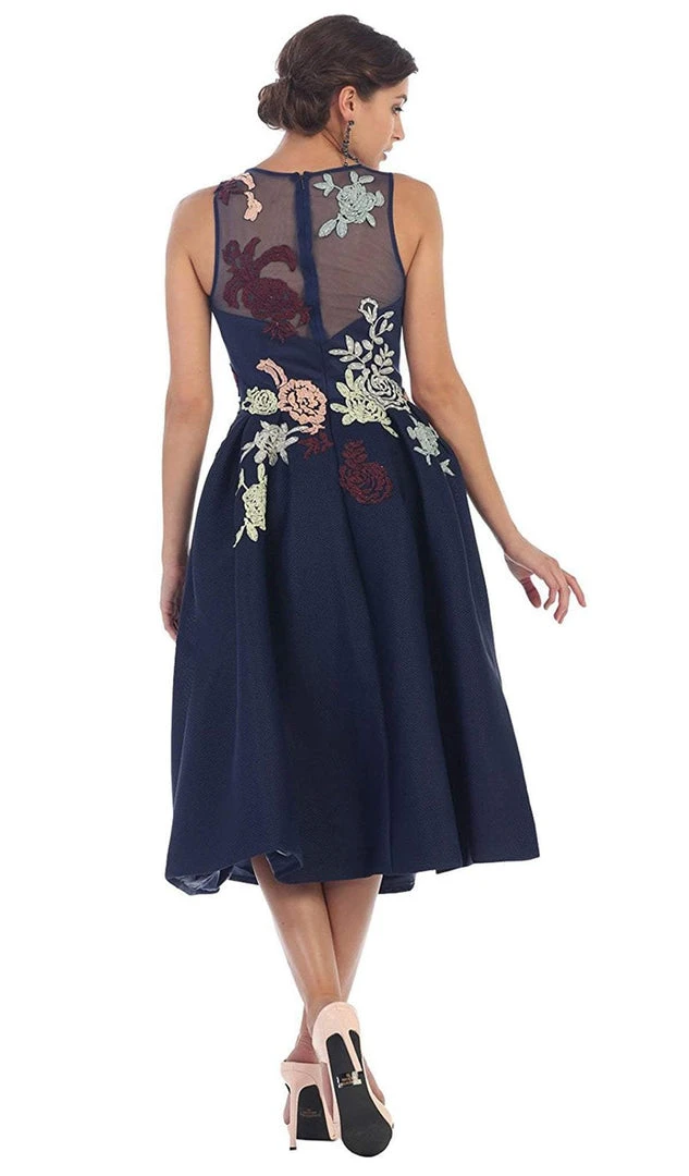 May Queen - RQ7473 Embroidered Magic Floral Cocktail Dress 8 May Queen - RQ7473 Embroidered Magic Floral Cocktail Dress