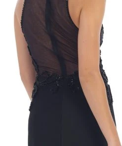 May Queen - RQ7475 Sleeveless Embellished Jersey Evening Gown Formal Gowns 13 May Queen - RQ7475 Sleeveless Embellished Jersey Evening Gown Formal Gowns