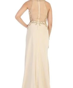 May Queen - RQ7475 Sleeveless Embellished Jersey Evening Gown Formal Gowns 17 May Queen - RQ7475 Sleeveless Embellished Jersey Evening Gown Formal Gowns