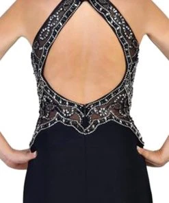 Formal Gowns May Queen - RQ7490 Ornate Illusion Panel Prom Gown