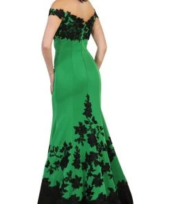 May Queen - RQ7499 Two Toned Off Shoulder Mermaid Gown Formal Gowns