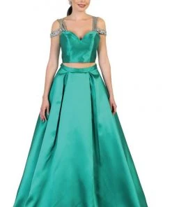 May Queen - RQ7506 Two Piece Satin Evening Dress 9 May Queen - RQ7506 Two Piece Satin Evening Dress