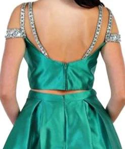 May Queen - RQ7506 Two Piece Satin Evening Dress 11 May Queen - RQ7506 Two Piece Satin Evening Dress