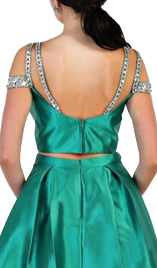 May Queen - RQ7506 Two Piece Satin Evening Dress 6 May Queen - RQ7506 Two Piece Satin Evening Dress