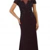 Formal Gowns May Queen - RQ7519 Embellished Illusion Bateau Sheath Mother Of The Bride Dress