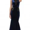 May Queen - RQ7531 Lace Illusion High Neck Sheath Evening Dress 2 May Queen - RQ7531 Lace Illusion High Neck Sheath Evening Dress