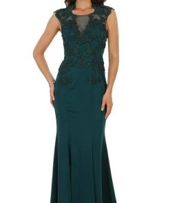 May Queen - RQ7534 Beaded Queen Anne Mermaid Gown Formal Gowns 12 May Queen - RQ7534 Beaded Queen Anne Mermaid Gown Formal Gowns
