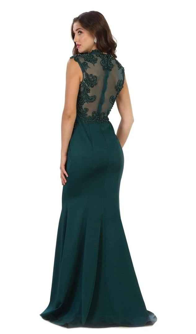 May Queen - RQ7534 Beaded Queen Anne Mermaid Gown Formal Gowns 8 May Queen - RQ7534 Beaded Queen Anne Mermaid Gown Formal Gowns