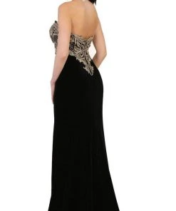 Formal Gowns May Queen - RQ7540 Embroidered Sweetheart Sheath Prom Dress