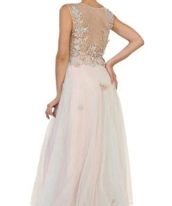 Formal Gowns May Queen - RQ7543 Embellished Illusion Bateau A-line Evening Gown 17 Formal Gowns May Queen - RQ7543 Embellished Illusion Bateau A-line Evening Gown