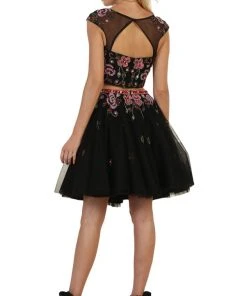 May Queen - RQ7559 Multicolored Embellished Two Piece A-line Dress 8 May Queen - RQ7559 Multicolored Embellished Two Piece A-line Dress