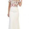 May Queen - RQ7564 Floral Applique Off-Shoulder Fitted Evening Dress Formal Gowns