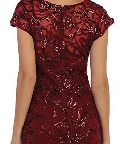 May Queen - RQ7585 Plunging V-neck Embellished Trumpet Mother Of The Bride Gown Formal Gowns 10 May Queen - RQ7585 Plunging V-neck Embellished Trumpet Mother Of The Bride Gown Formal Gowns