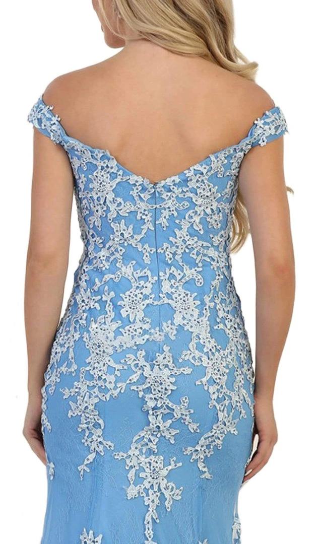 May Queen - RQ7593 Off-Shoulder Bead Embellished Sheath Prom Gown Formal Gowns 8 May Queen - RQ7593 Off-Shoulder Bead Embellished Sheath Prom Gown Formal Gowns