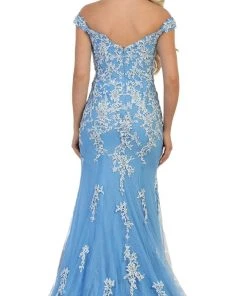 May Queen - RQ7593 Off-Shoulder Bead Embellished Sheath Prom Gown Formal Gowns 11 May Queen - RQ7593 Off-Shoulder Bead Embellished Sheath Prom Gown Formal Gowns