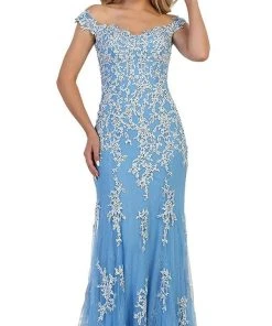May Queen - RQ7593 Off-Shoulder Bead Embellished Sheath Prom Gown Formal Gowns 10 May Queen - RQ7593 Off-Shoulder Bead Embellished Sheath Prom Gown Formal Gowns