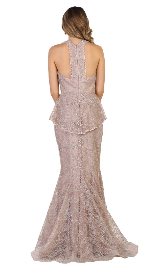 May Queen - RQ7608 Applique Deep Halter V-neck Mermaid Dress 8 May Queen - RQ7608 Applique Deep Halter V-neck Mermaid Dress