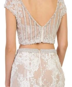 May Queen - RQ7611 Two Piece Lace Applique Mermaid Dress 11 May Queen - RQ7611 Two Piece Lace Applique Mermaid Dress