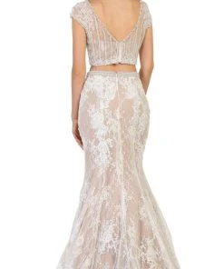 May Queen - RQ7611 Two Piece Lace Applique Mermaid Dress 9 May Queen - RQ7611 Two Piece Lace Applique Mermaid Dress