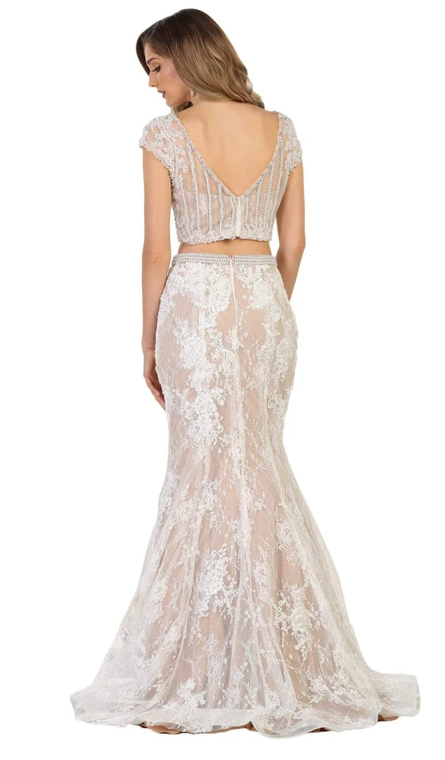 May Queen - RQ7611 Two Piece Lace Applique Mermaid Dress 4 May Queen - RQ7611 Two Piece Lace Applique Mermaid Dress