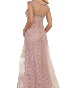 May Queen - RQ7627 Embroidered Bateau A-line Dress Formal Gowns 9 May Queen - RQ7627 Embroidered Bateau A-line Dress Formal Gowns