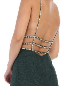 May Queen - RQ7638 Crystalline Tri-Band Plunging Trumpet Gown 11 May Queen - RQ7638 Crystalline Tri-Band Plunging Trumpet Gown