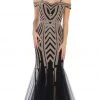 May Queen - RQ7651 Sequin Embellished Off-Shoulder Mermaid Gown 2 May Queen - RQ7651 Sequin Embellished Off-Shoulder Mermaid Gown