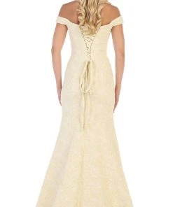 May Queen - RQ7663 Off-Shoulder Trumpet Dress With High Slit 13 May Queen - RQ7663 Off-Shoulder Trumpet Dress With High Slit