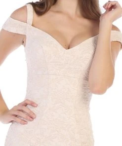 May Queen - RQ7663 Off-Shoulder Trumpet Dress With High Slit 11 May Queen - RQ7663 Off-Shoulder Trumpet Dress With High Slit