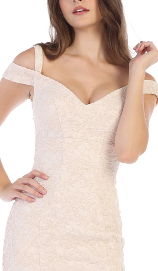 May Queen - RQ7663 Off-Shoulder Trumpet Dress With High Slit 6 May Queen - RQ7663 Off-Shoulder Trumpet Dress With High Slit