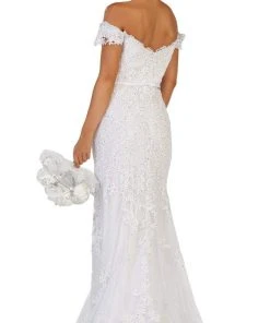 Formal Gowns May Queen - RQ7691 Embellished Off-Shoulder Trumpet Dress 7 Formal Gowns May Queen - RQ7691 Embellished Off-Shoulder Trumpet Dress