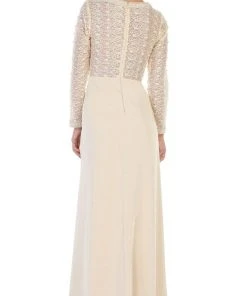 May Queen - RQ7692 Applique Long Sleeve Column Dress 15 May Queen - RQ7692 Applique Long Sleeve Column Dress