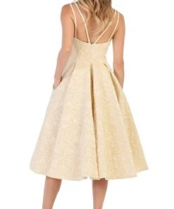 May Queen - RQ7699 Plunging Sweetheart A-Line Cocktail Dress