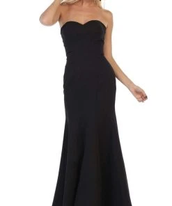 May Queen - RQ7703 Strapless Sweetheart Trumpet Evening Dress