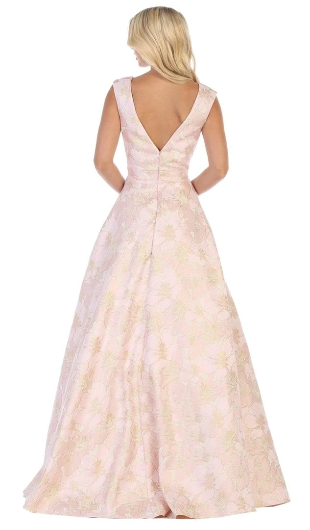 Formal Gowns May Queen - RQ7714 V-Neck A-Line Evening Dress 10 Formal Gowns May Queen - RQ7714 V-Neck A-Line Evening Dress