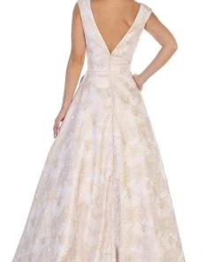 Formal Gowns May Queen - RQ7714 V-Neck A-Line Evening Dress 11 Formal Gowns May Queen - RQ7714 V-Neck A-Line Evening Dress