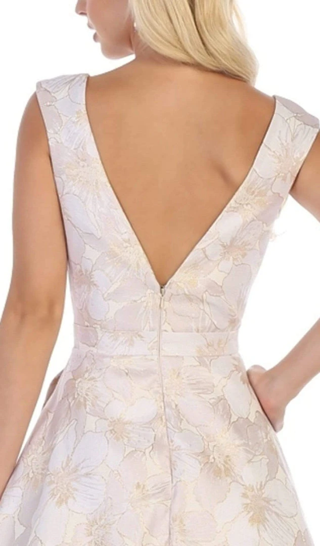 Formal Gowns May Queen - RQ7714 V-Neck A-Line Evening Dress 6 Formal Gowns May Queen - RQ7714 V-Neck A-Line Evening Dress