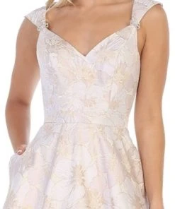 Formal Gowns May Queen - RQ7714 V-Neck A-Line Evening Dress 12 Formal Gowns May Queen - RQ7714 V-Neck A-Line Evening Dress