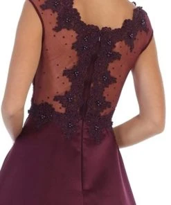 May Queen - RQ7723 Beaded Lace A-Line Evening Gown Formal Gowns 13 May Queen - RQ7723 Beaded Lace A-Line Evening Gown Formal Gowns