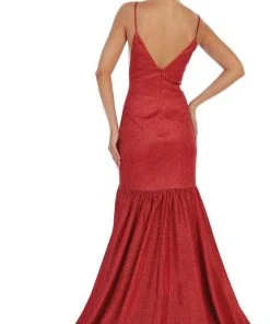 May Queen - RQ7725 Plunging V-Neck Fitted Trumpet Gown Formal Gowns 8 May Queen - RQ7725 Plunging V-Neck Fitted Trumpet Gown Formal Gowns