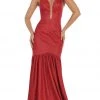 May Queen - RQ7725 Plunging V-Neck Fitted Trumpet Gown Formal Gowns 1 May Queen - RQ7725 Plunging V-Neck Fitted Trumpet Gown Formal Gowns