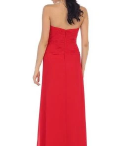 May Queen - Ruched Evening Gown With Quarter Length Jacket Formal Gowns