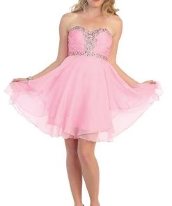 May Queen - Sassy Strapless Sequined Cocktail Dress Cocktail Dresses 20 May Queen - Sassy Strapless Sequined Cocktail Dress Cocktail Dresses