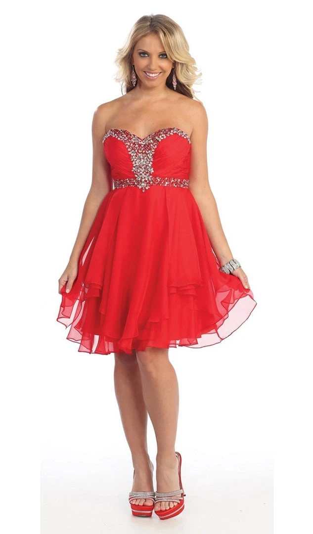 May Queen - Sassy Strapless Sequined Cocktail Dress Cocktail Dresses 12 May Queen - Sassy Strapless Sequined Cocktail Dress Cocktail Dresses