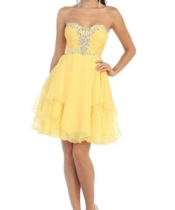 May Queen - Sassy Strapless Sequined Cocktail Dress Cocktail Dresses 24 May Queen - Sassy Strapless Sequined Cocktail Dress Cocktail Dresses