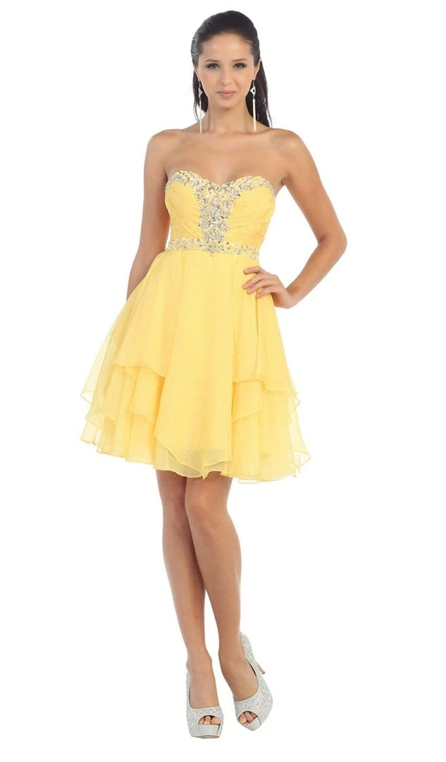 May Queen - Sassy Strapless Sequined Cocktail Dress Cocktail Dresses 13 May Queen - Sassy Strapless Sequined Cocktail Dress Cocktail Dresses