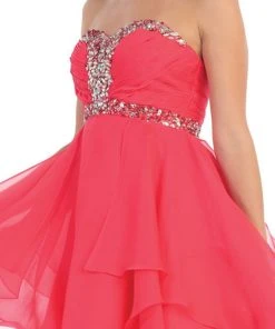 May Queen - Sassy Strapless Sequined Cocktail Dress Cocktail Dresses 15 May Queen - Sassy Strapless Sequined Cocktail Dress Cocktail Dresses