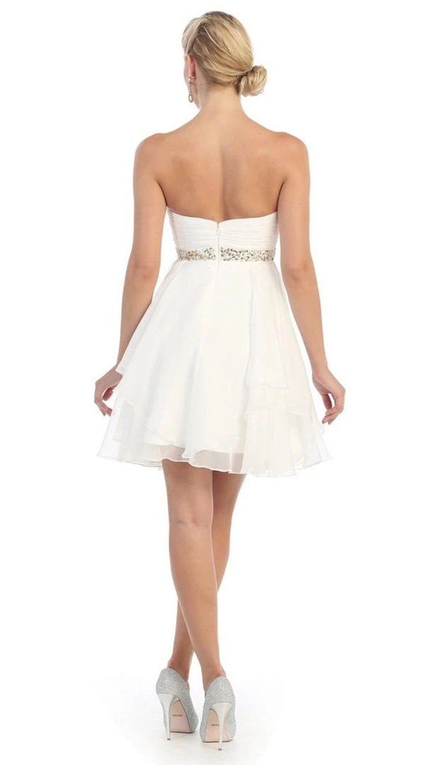 May Queen - Sassy Strapless Sequined Cocktail Dress Cocktail Dresses 8 May Queen - Sassy Strapless Sequined Cocktail Dress Cocktail Dresses