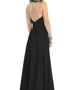 May Queen - Shirred Cutout Halter A-Line Long Evening Dress Formal Gowns 37 May Queen - Shirred Cutout Halter A-Line Long Evening Dress Formal Gowns