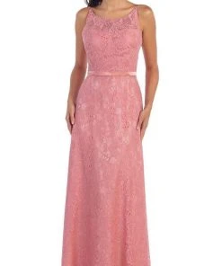 May Queen - Sleeveless Floral Evening Dress